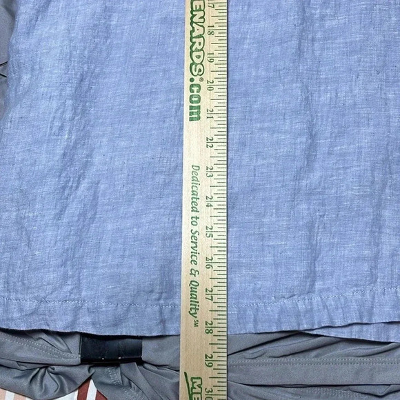 TAHARI Linen Short Sleeve Tunic Top‎ Coastal Beach Swim Cover Lagenlook Summer - Picture 8 of 11